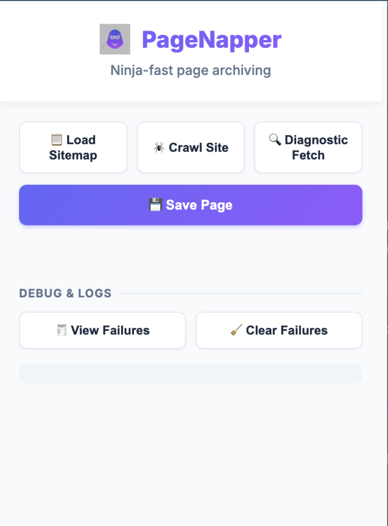 PageNapper Interface